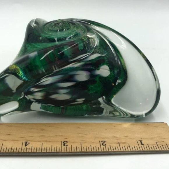 Glass Paperweight Unique Colorful Swirl 3 Point - Picture 10 of 15